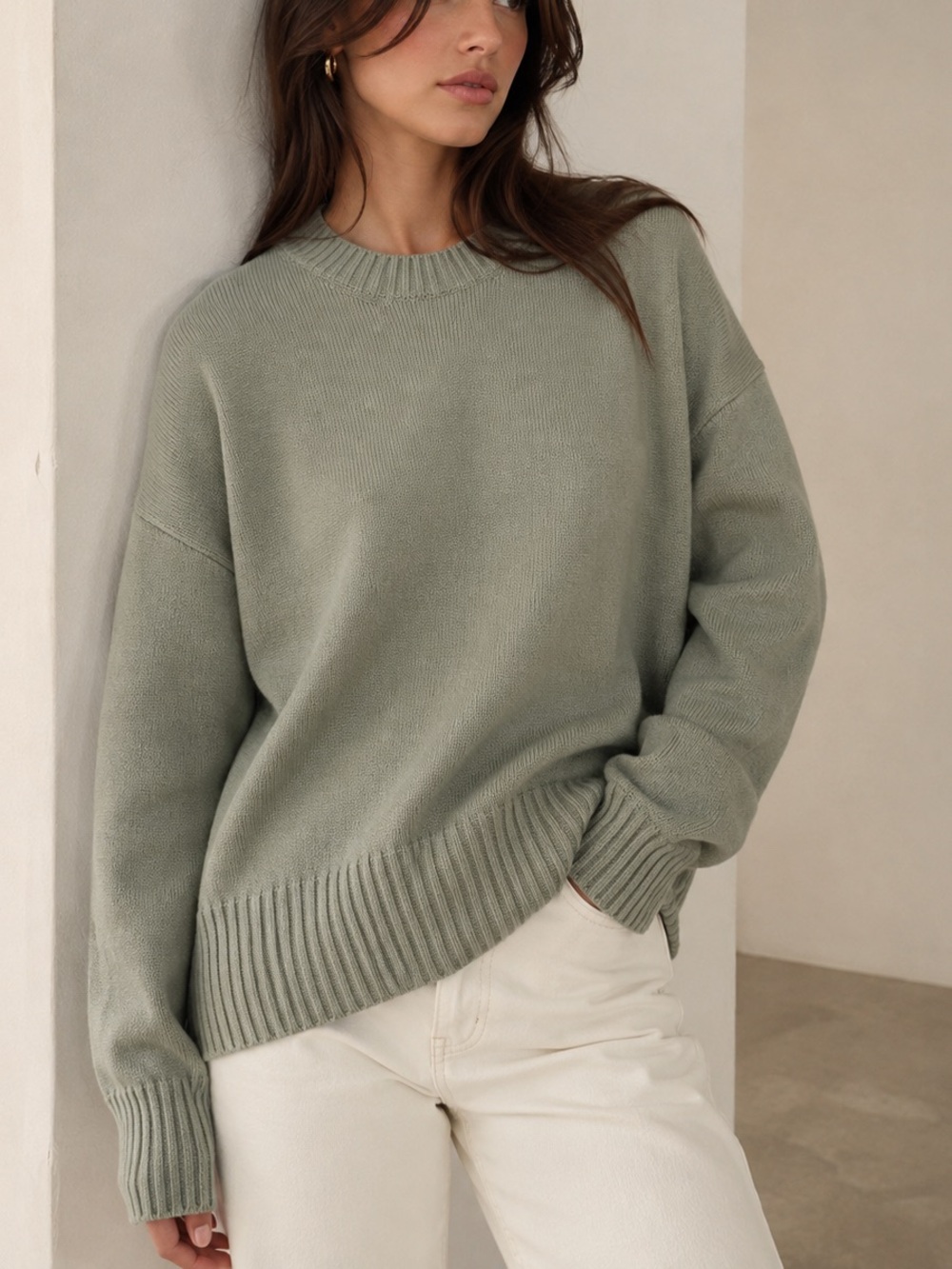 Banana Republic Sage Green Oversized Knit Sweater XXL
